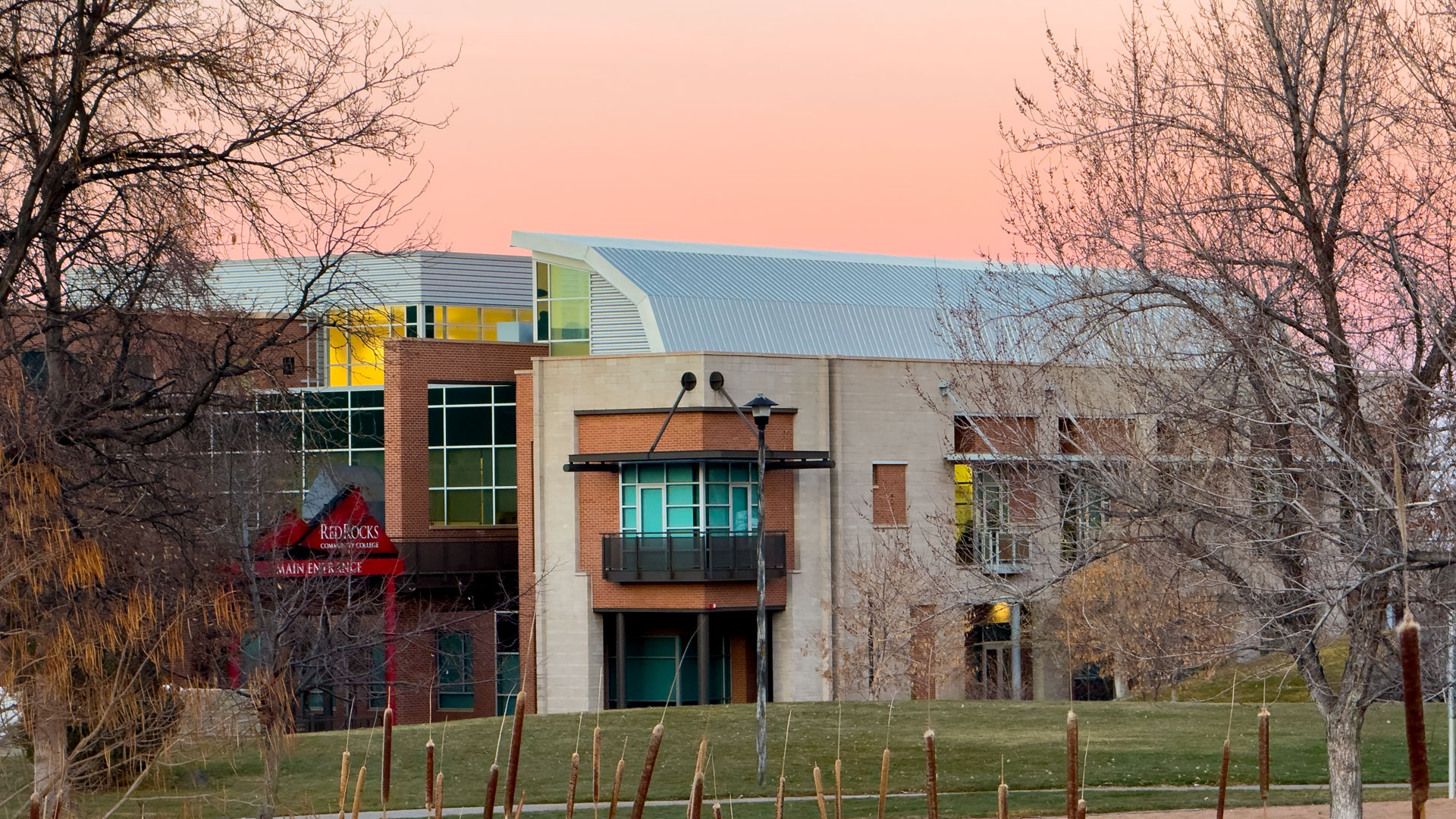 Lakewood Campus Main entrance Sunset