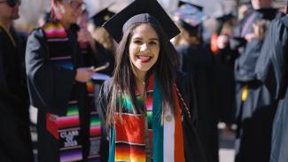 Student with scarf