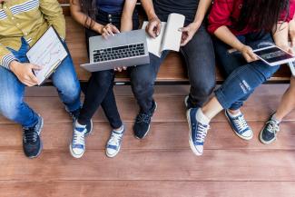 Students on laptops